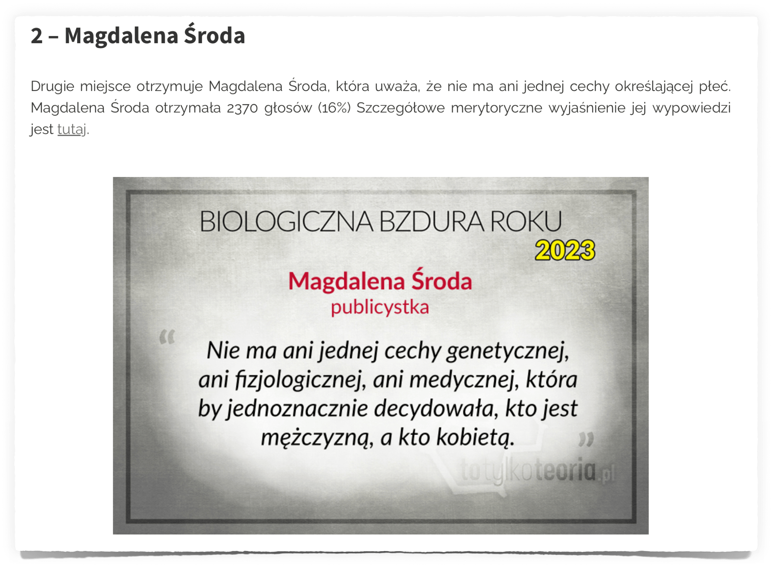 Propagandowa manipulacja roku