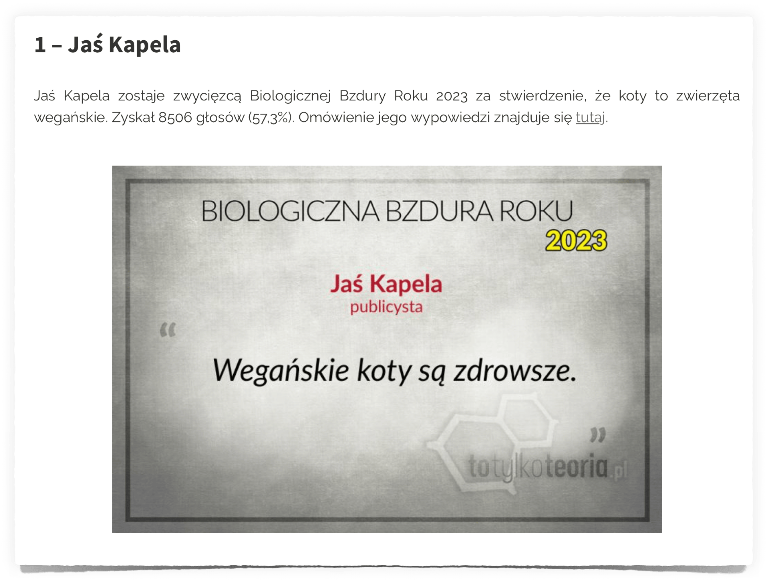 Propagandowa manipulacja roku