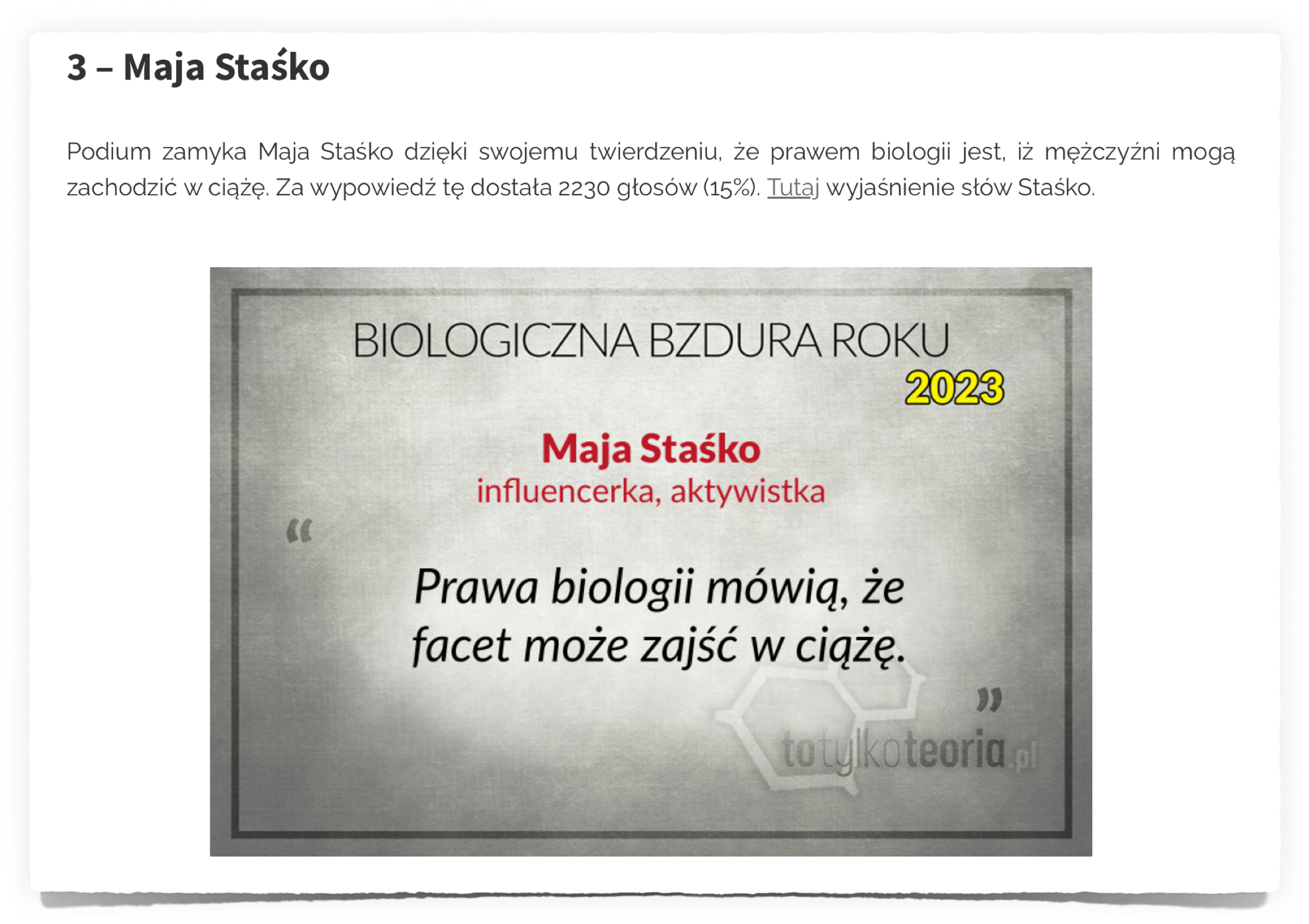 Propagandowa manipulacja roku